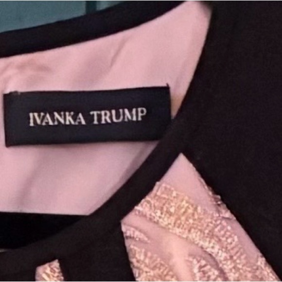 Black Gold Jacquard Sheath Dress Size 4 Cocktail Knee Length - Picture 7 of 7